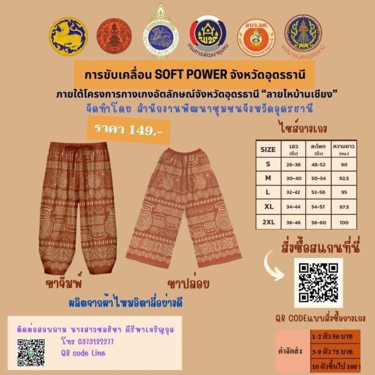 กางเกงลายบ้านเชียงหรือกางเกงลายไหบ้านเชียง