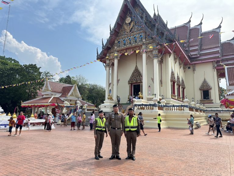 ตร.ทท.อุดรธานี ดูแลความปลอดภัย สงกรานต์วัดโพธิ์ชัย อ.เมือง จ.หนองคาย